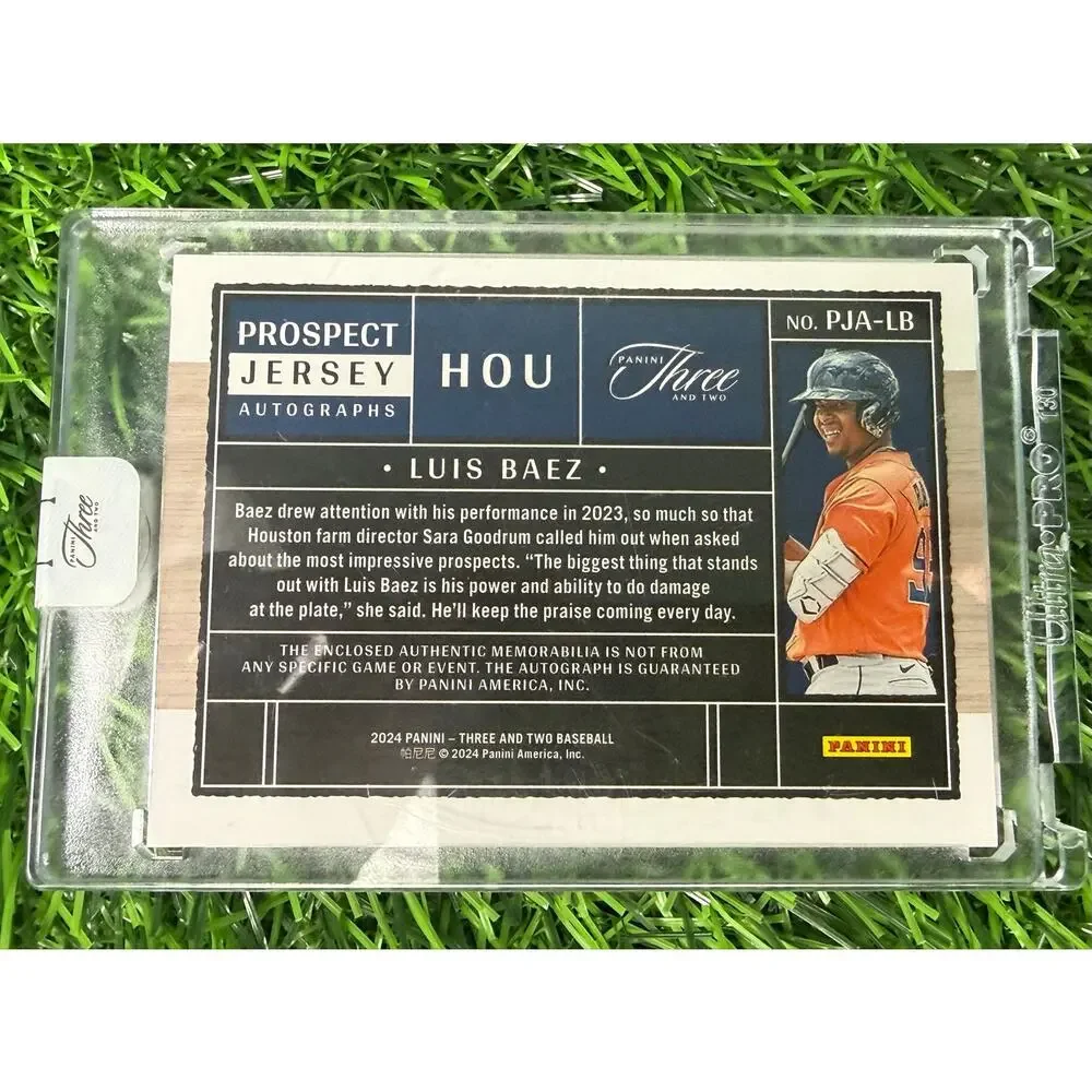 2024 Panini Three and Two Luis Baez 2 Auto /99 Dual Jersey /32 Astros 3 Card Lot